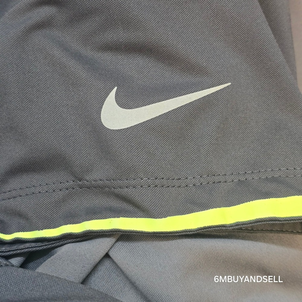 Nike Golf Tour Performance Dri-FIT Polo Shirt Grey Neon Yellow 620079-021 XL - Picture 10 of 13